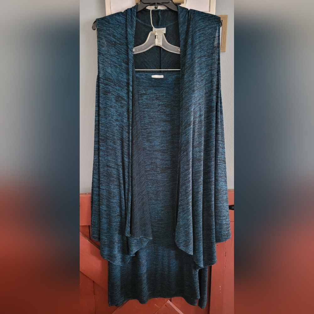 Catherines - 2 Piece sleeveless Shawl Vest with Skirt - Size (22/24W)